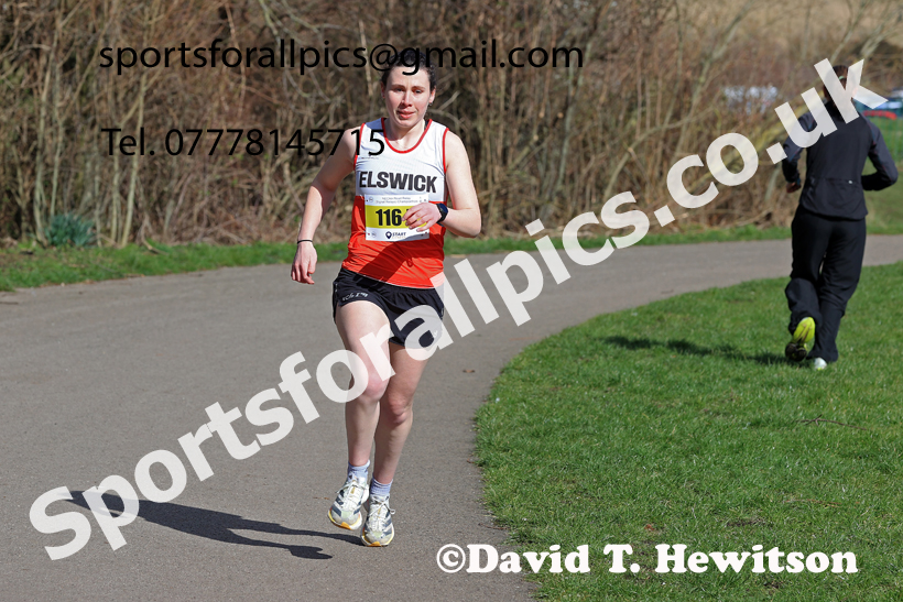 Senior Womens 2026 NECAA Royal Signals Road Relays, Hetton Lyons Country Park, Hetton le Hole. Photo: David T. Hewitson/Sports for All Pics
